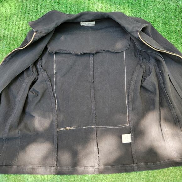 "Cultivate Kindness" Upcycled Black Denim Jacket - Picture 5 of 9